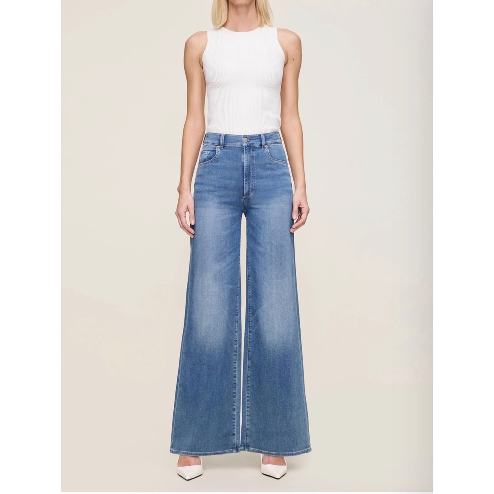 DL1961 Hepburn High Rise Wide Leg Jeans Light Wash Size 30 NWT